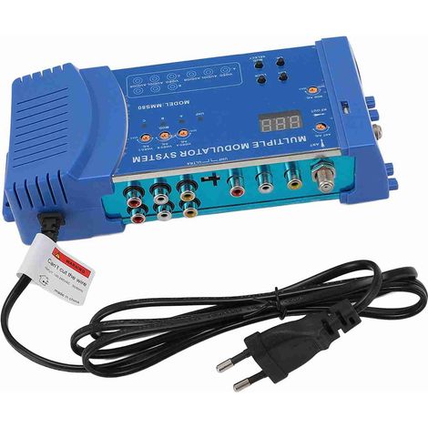 Modulateur RF à 3 entrées d'antenne, compatible PAL et NTSC, modulateur coaxial RF prêt à l'emploi pour TV domestique, prise UE, 100-240 V CA (1/5)