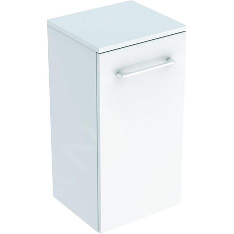 Geberit Selnova Square - Meuble latéral bas 650x330x297 mm, 1 porte, blanc brillant 501.272.00.1 (1/3)