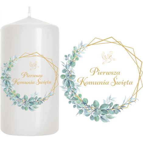 BOUGIE Bougie de communion pour table Hexagonale 10 cm