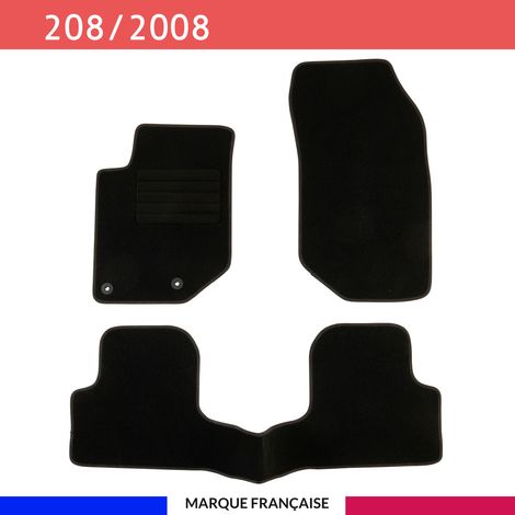 Tapis de voiture - Sur Mesure pour 208 (dès 2019) - 3 pièces - Tapis de sol antidérapant pour automobile