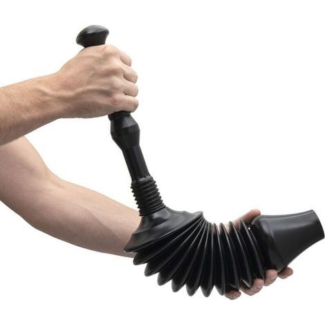 Piston de Toilette, Déboucheur Puissant Pour Déboucher les Canalisations, Outil D'aspiration Robuste et Flexible Pour Déboucher les Toilettes de Tous Types, 60 X 13 Cm, Dia 5 Cm, Noir (1/4)