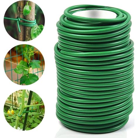 Fil de Jardin Souple avec Revêtement 3.5mm x 8m - Ligature pour Plantes, Tuteurs et Structures de Jardin (1/5)