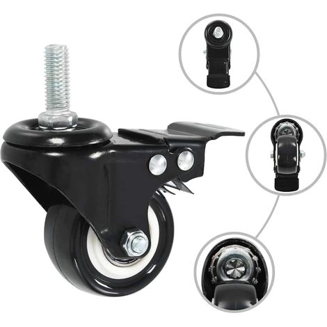 vidaXL Ruedas giratorias con frenos 16 unidades 50 mm (1/2)