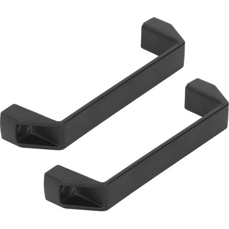 Lot de 2 poignées de porte, entraxe de 180 mm, alliage d'aluminium haute résistance, poignée de porte moderne noire. (1/5)