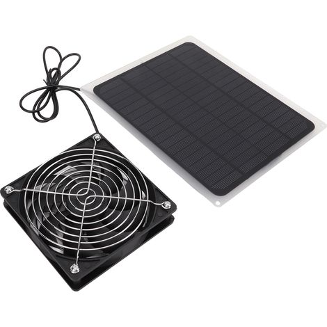 10W Solarpanel-Lüfterset, wasserdichter Kühlventilator für Hunde-, Hühner- und Gewächshäuser (1/5)