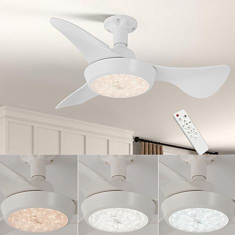 Ventilateur de plafond LED, 63x22 cm,30W,mini ventilateur de plafond portable, 3 vitesses de ventilation, télécommande. (1/5)