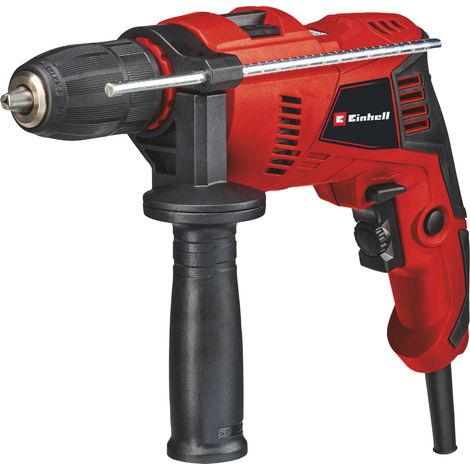 Einhell Schlagbohrmaschine TE-ID 500 E (550 W., Schnellspann-Bohrfutter, Drehzahlvorwahl, Metall-Getriebe, stufenlos einstellbarer Bohrtiefenanschlag, inkl. 5 Steinbohrern) (1/5)