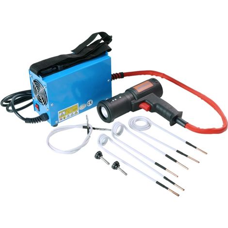 Outil de chauffage par induction Chauffage à Induction magnétique Portable 1500W, Circuit de chauffage à Induction sans flamme, bricolage for réparation de voiture, outils de démontage de boulons(Blau (1/5)