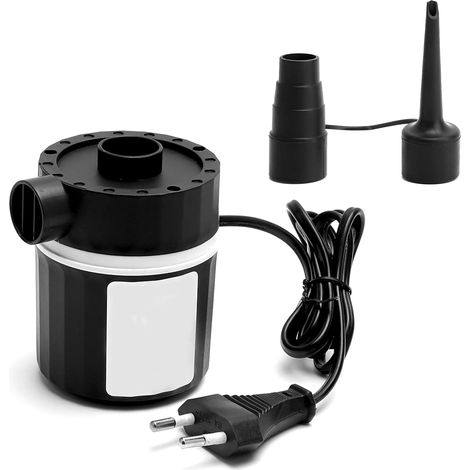 Pompe à Air Électrique avec 2 Buses, 2 en 1 Gonflage et Dégonflage, Gonfleur Matelas Gonflable sans Fil, Gonfleur Electrique pour Matelas de Camping Bateau Pneumatique Sacs sous Vide Bouées (1/5)