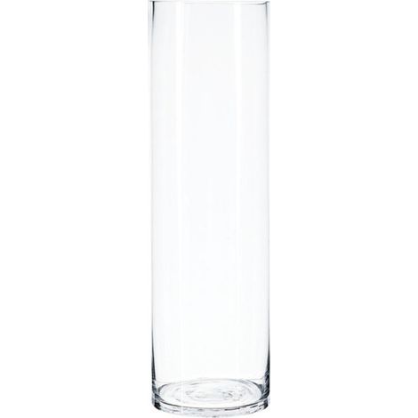 Atmosphera – Vase cylindrique en verre transparent 50cm – Diamètre 15cm – Poids 1,5kg – Pour décoration intérieure