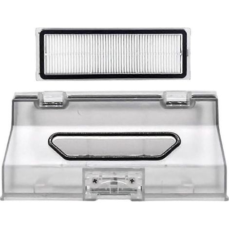 Bac à poussière/poubelle de rechange compatible avec l'aspirateur robot Bot W10 / W10 Pro (avec filtre), blanc transparent bien1085 (1/5)