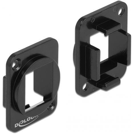 Delock Soporte Keystone de 1 puerto de tipo D en metal