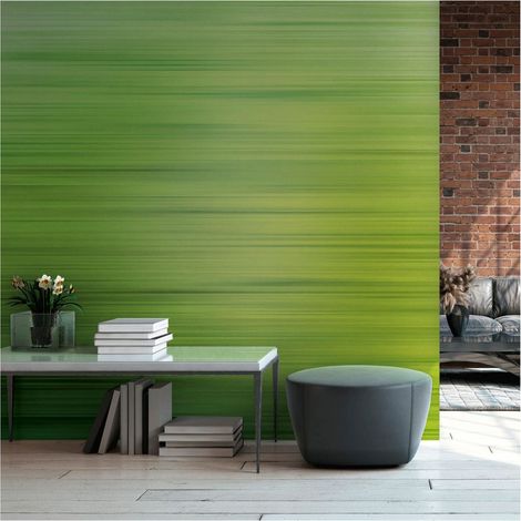 Sfondo fotografico Profhome 382611 Carta da parati TNT goffrata a caldo liscia con pattern astratto opaca verde verde-giallastro 3,71 m x 2,8 m (1/4)