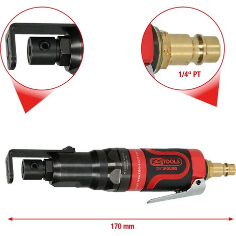 KS Tools SlimPOWER Mini-Druckluft-Karosserie-Stichsäge, 170mm - 515.5545 (1/5)