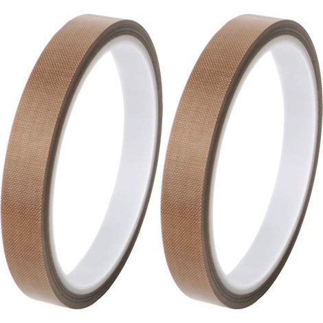 2er-Pack Hochtemperaturklebeband, PTFE-Klebeband, Teflonband, PTFE-beschichtetes Glasfaserband, 13 mm x 10 m (1/5)