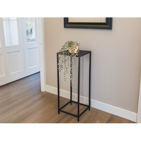 Beistelltisch VERONIKA Blumentisch aus Metall Schwarz Höhe 80cm (1/5)