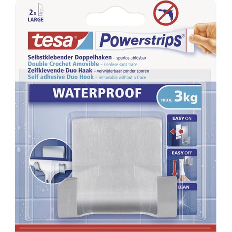Tesa Crochet Double Chromé Résistant Humidité 3kg (1/3)