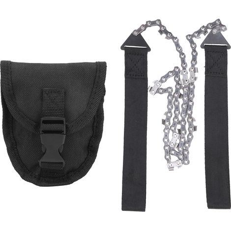 Scie à chaîne portable 11 dents pour camping et survie en extérieur (1/5)