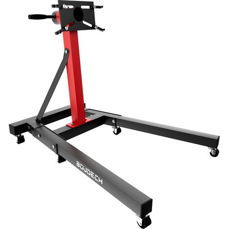 Keplero - Cavalletto di Sostegno per Motore max 900Kg in Acciaio Supporto con Bracci Girevoli 360° Nero (1/5)