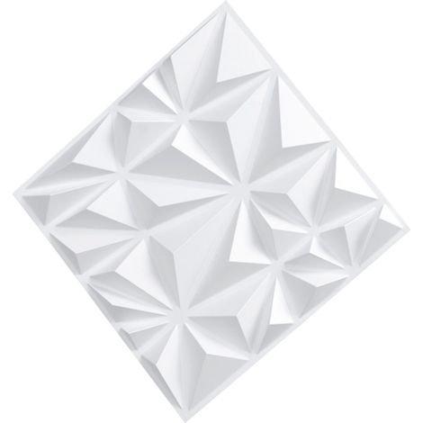 Panneaux Muraux 3D, Lot de 33, 30x30 cm, PVC Moderne Art Minimaliste, Couverture 3 m², Décor Intérieur pour Plafond, Chambre, Salon et Salle de Jeux, Blanc Mat (1/5)