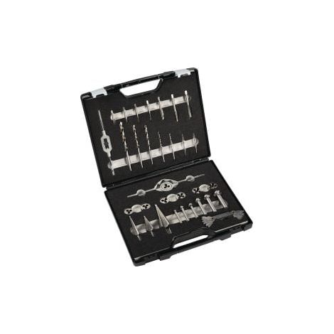 Juego  de  metalistería  M3-M12  33  pzs.  HSS  estuche  de  plástico  TECWERK (1/2)