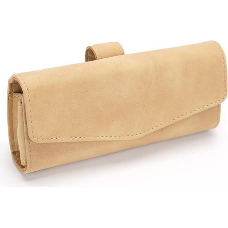 Green Mobility-Étui à lunettes de voiture avec pare-soleil, support magnétique pour lunettes de soleil, étui en cuir PU, organisateur de rangement pour voiture (1/5)