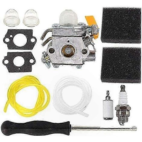 Filtre à air et kit carburateur pour taille-haies 25cc 26cc 30cc 46cc, compatible avec modèles Zama C1U-H. (1/5)