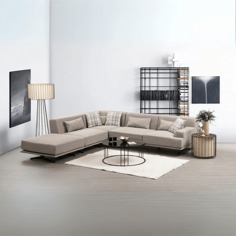 Ecksofa links Bentley Beige