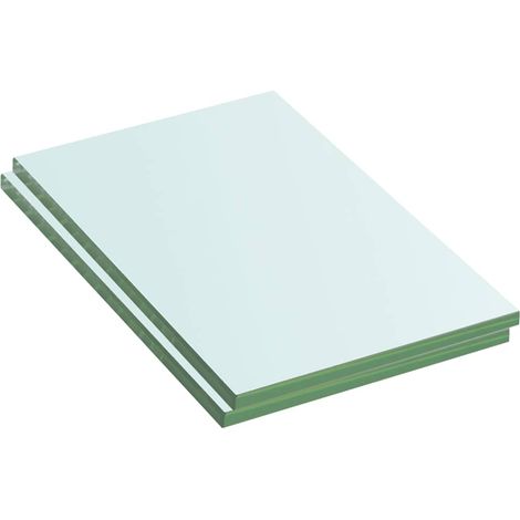 2 pcs Panneaux d'étagère, Tablettes Murale, Meubles de rangement Verre Transparent 20 x 12 cm MAE3243 (1/3)