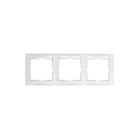Berker S1 Rahmen 3 horizontale Elemente matt polarweiß 10239919 (1/2)