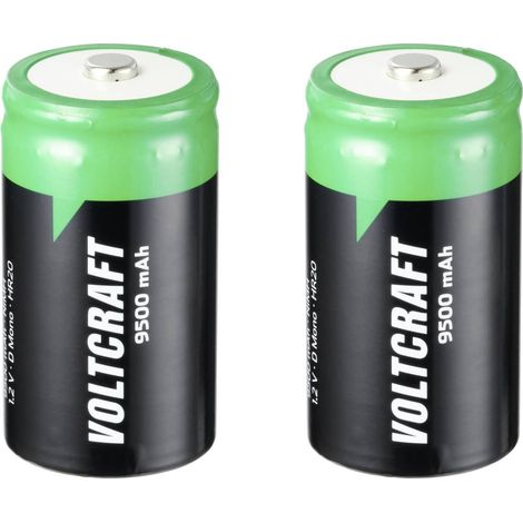 VOLTCRAFT Endurance Batteria ricaricabile Torcia (D) NiMH 9500 mAh 1.2 V 2 pz.