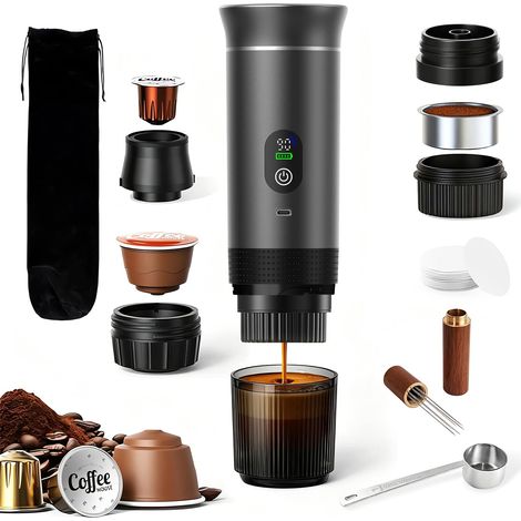 Machine à Café Portable de Voyage, Pour Le Camping, Bureau, Maison, Voiture (1/5)