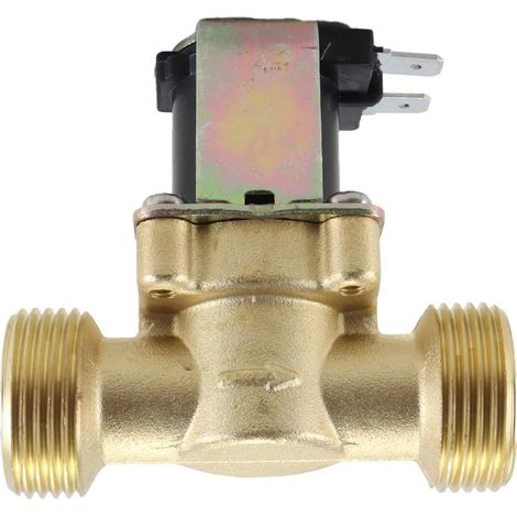 Électrovanne en Laiton entrée d'eau normalement fermée pour Le contrôle de l'eau 3/4" 220V AC (1/5)