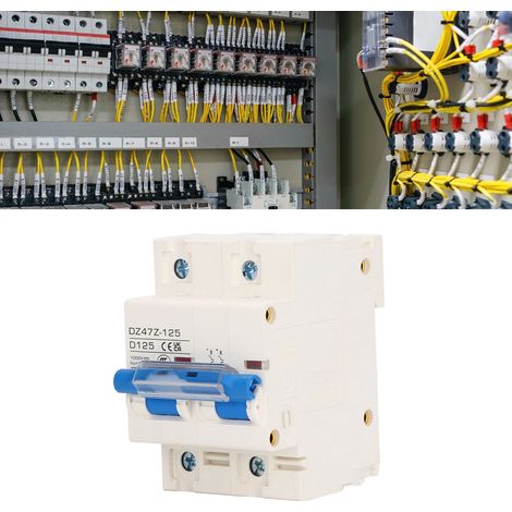 DZ47Z-125 D125 DC 1000V 2P DC-Leistungsschalter, Miniatur-125A-Leistungsschalter für Solar-Photovoltaikanlagen, DIN-Schienenmontage, blauer Niederspannungsschalter. (1/5)