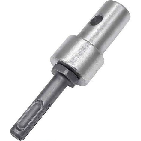 Erdbohreradapter mit 2 Schlitzen und 2 Löchern zum Bohren im Boden. Geeignet für 1/2"-Erdbohrer. (1/5)
