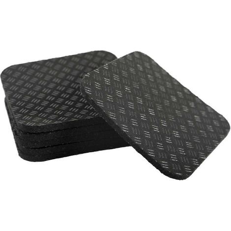 Set mit 6 rutschfesten Laufbandmatten 10 x 10 x 0,5 cm für Laufbänder und Heimtrainer, Bodenschutz. (1/5)