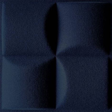 Panneau feutrine - Cube bleu nuit - 40x40x4,3 cm - 0,16m² (1/2)