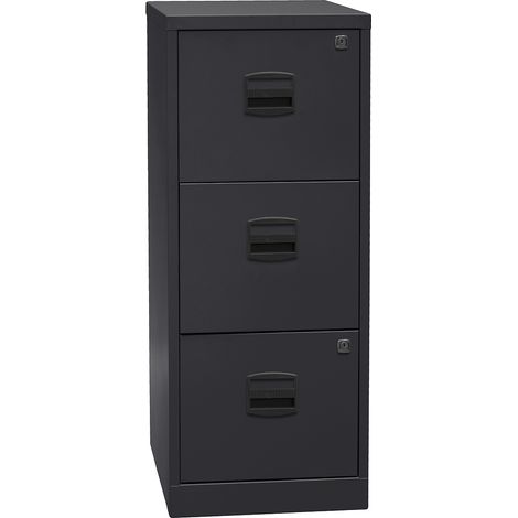 BISLEY, Classeur pour dossiers suspendus PFA, 3 tiroirs, noir