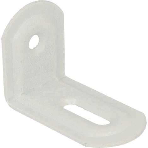 Lastrine ad angolo con asola in acciaio colore bianco 23x28x38 mm. 4 pz.