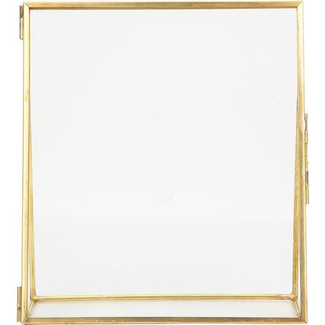 Cornice espositiva geometrica in vetro 14x16x4,7 cm con supporto per piante o esemplari. (1/5)