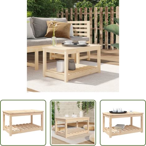 Holztisch - Gartentisch 82,5x50,5x45 cm Massivholz Kiefer (1/5)