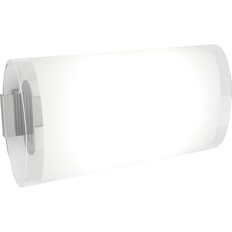 Applique Contemporanea Oval Tube Metallo Cromo Vetro Satinato Trasp 2 Luci G9 (1/3)