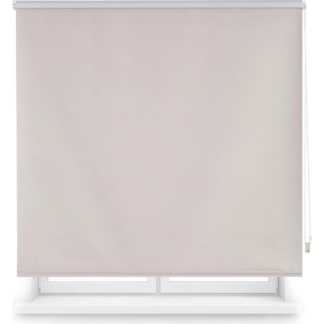 Tenda avvolgibile oscurante tinta unita – grigio 90 x 175 cm (larghezza x lunghezza)/dimensioni del tessuto 87 x 170 cm (1/5)