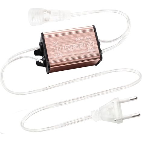 24V 9W LED Controller with Extension Cord, LED Driver Class 2 Power Supply IP44 Low Voltage Transformer waterproofing IP65 for Christmas Light fairy lights (1/5)
