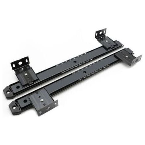 Kugelgelagerte Tastaturschubladenschiene – Verstellbar von 35 bis 575 mm – Schwarz verzinkter Stahl – 2er-Set fürs Büro (1/5)