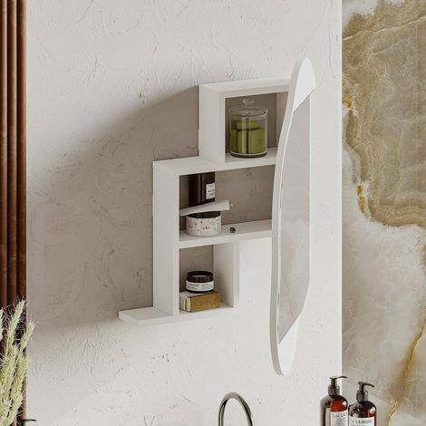 Espejo Asterisco, Estructura de Vidrio, 60x75h cm Blanco (1/5)