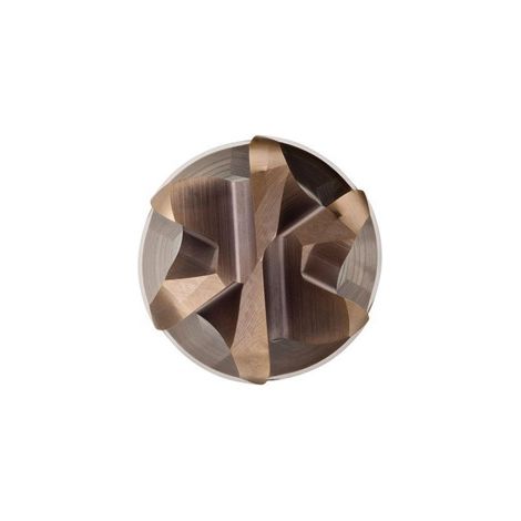 Fresa a candela S536 D.8mm R.2mm Lunghezza totale 64mm Lunghezza taglienti 8mm HM TiSiN 25° Z.6