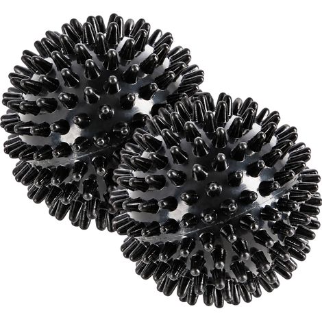 Black Massage Spiky Ball - Pain Relief, 6cm, 2-Pack (1/3)
