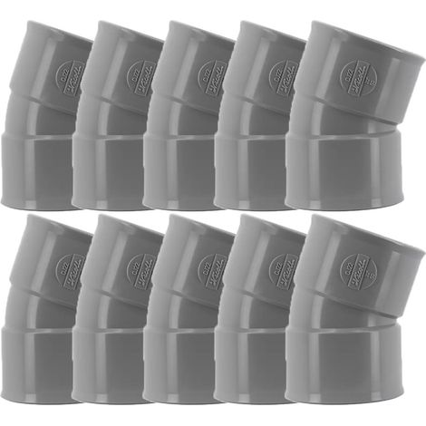 10 coudes PVC évacuation Ø50 Femelle Femelle 20° - Nicoll (1/5)