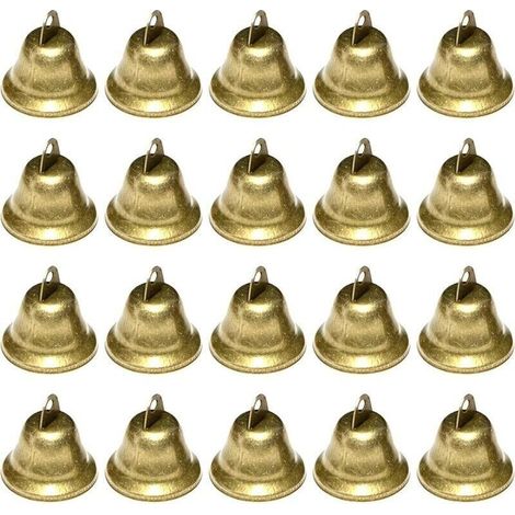 Petites clochettes, 20 pièces clochettes vintage pour décoration de mariage et de festival, clochettes de Noël pour arbres de Noël, clochettes en métal pour porte-clés, artisanat. (1/5)